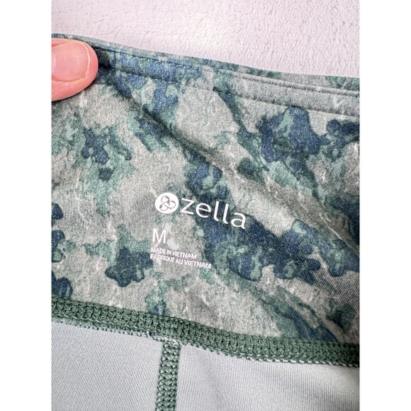 Women / Teen Zella Green Print Leggings size Medium - Picture 9 of 11